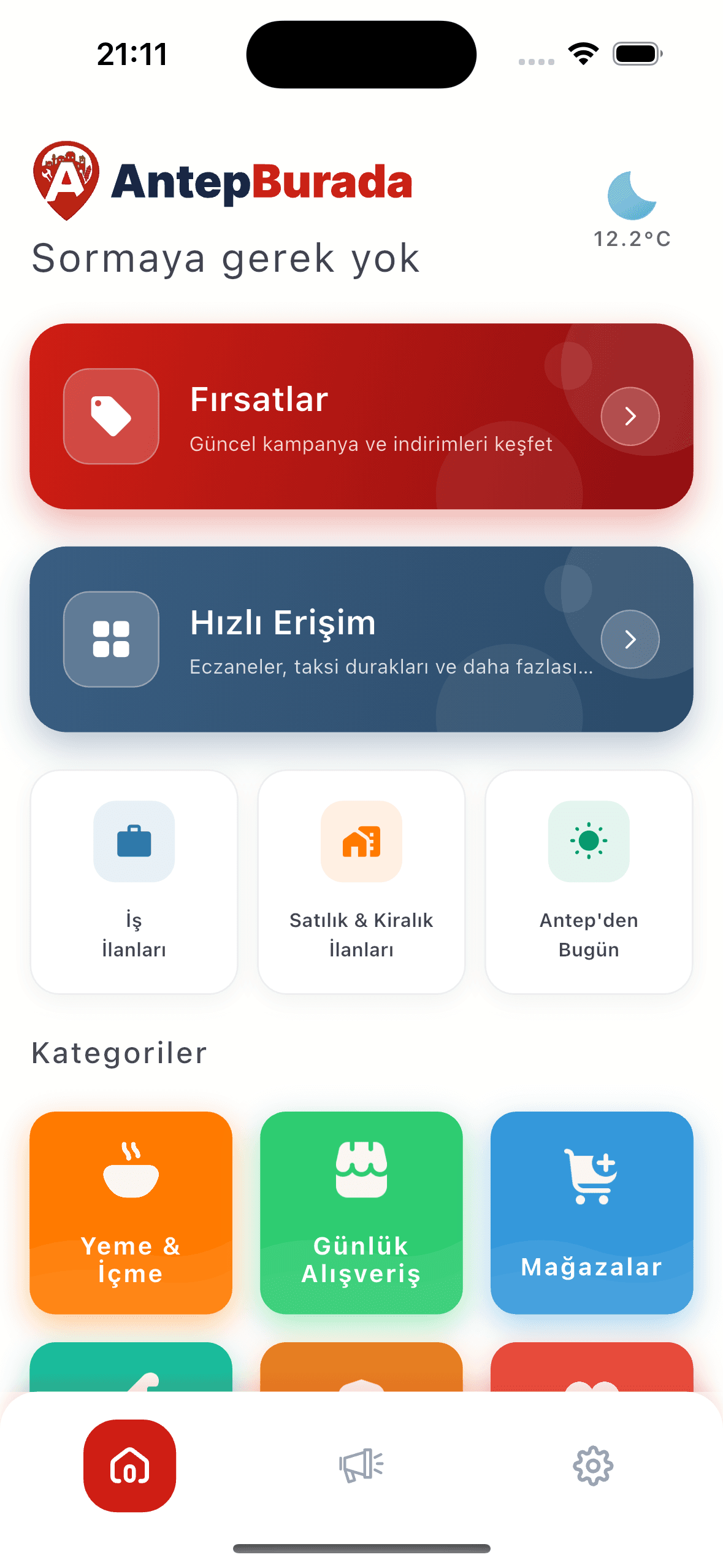 Antep Burada uygulama ekran görüntüsü